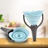 Collapsible Funnel Set Silicone Large and Wide Fold Funnels with Extended Mouth for Kitchen Oil Food and Water Bottling