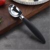 Scooper Dishwasher Safe Alloy Ice Cream Scoop Cookie Dough Scooper with Anti-Slip Handle for Sorbet Melon Ice Cream Scoop Kitchen Tool (3.5X17cm)