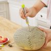 3 in 1 Melon Baller Scoop + Fruit Peeler + Carving Knife for Fruits Ice Cream Cookie Dough Butter Stainless Steel Kitchen Gadget Tool