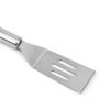 Short Slotted Turner Stainless Steel Flat Spatula for Frying Egg Burger Steak Meat BBQ Kitchen Gadget Tool