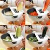 New 9 in 1 Multi-function Magic Rotate Vegetable Cutter with Drain Basket Large Capacity Vegetable Cutter Portable Slicer Chopper Grater Veggie Shredd