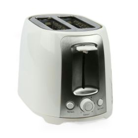 Brentwood 2 Slice Cool Touch Toaster In White And Stainless Steel