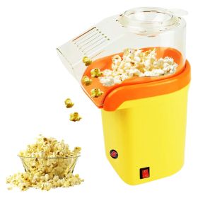 5 Core Popcorn Machine 16 Cup Capacity Hot Air Popper Mini Portable Tabletop Electric Pop Corn Maker Maquina Para Hacer Palomitas De Maiz For Home Mov (Color: yellow)