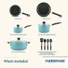 12-Piece Easy Clean Nonstick Pots and Pans/Cookware Set, Black