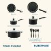 12-Piece Easy Clean Nonstick Pots and Pans/Cookware Set, Black